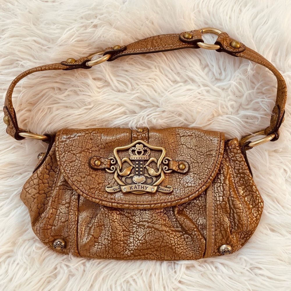 Kathy Von Zeeland Light Brown Shoulder Bag